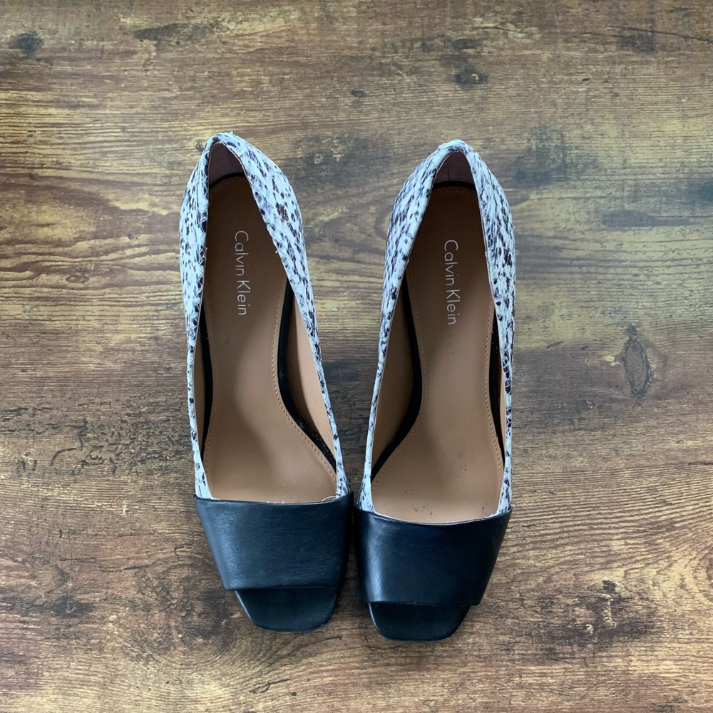 Calvin Klein Nareen Women Snakeskin Heels
